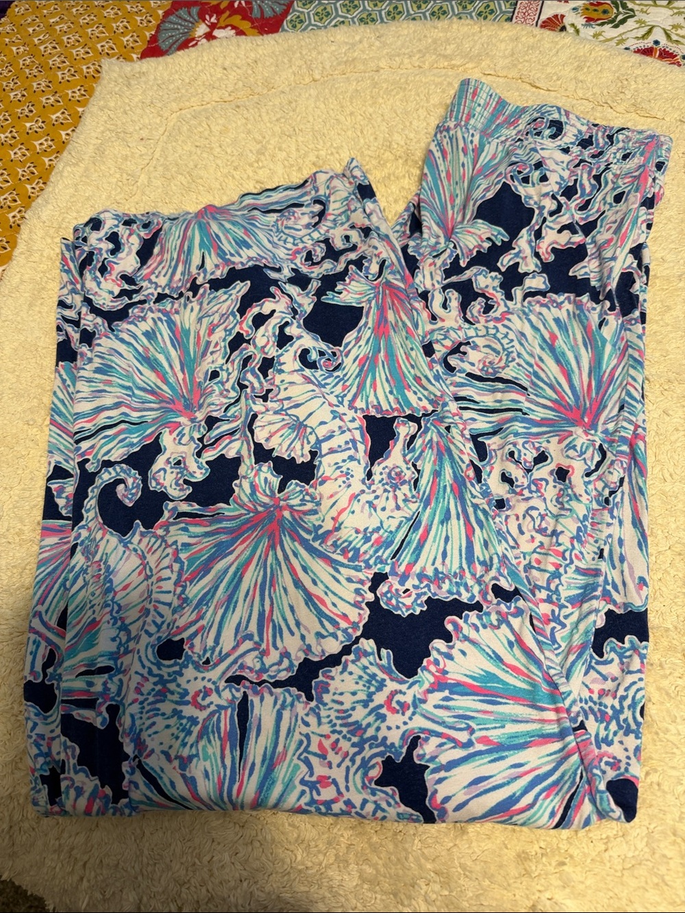 Lilly Pulitzer Navy Floral-Print Stretch Jeggings